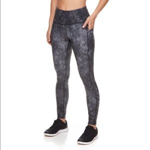 Gaiam Om Hi Rise Pocket Legging Peyton Gloss Large